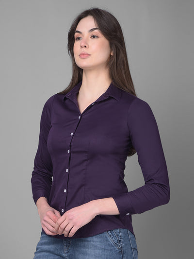 Purple Shirt-Women Shirts-Crimsoune Club