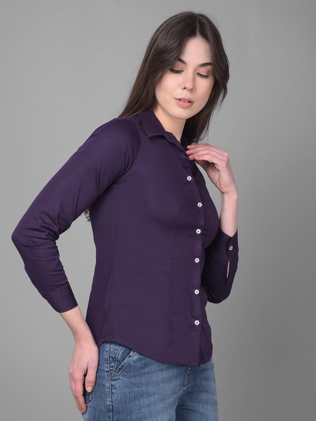 Purple Shirt-Women Shirts-Crimsoune Club