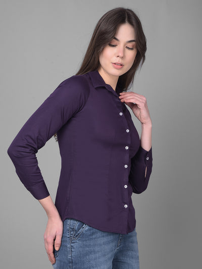 Purple Shirt-Women Shirts-Crimsoune Club