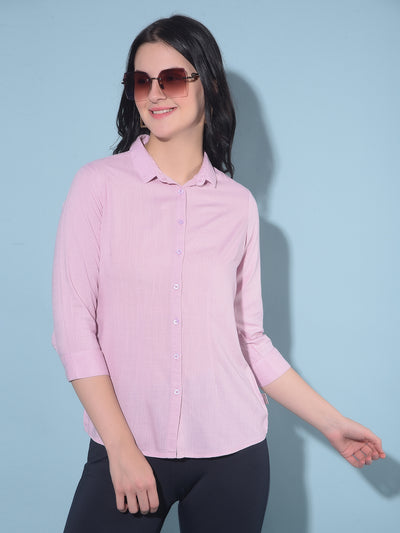 Pink Shirt-Women Shirts-Crimsoune Club