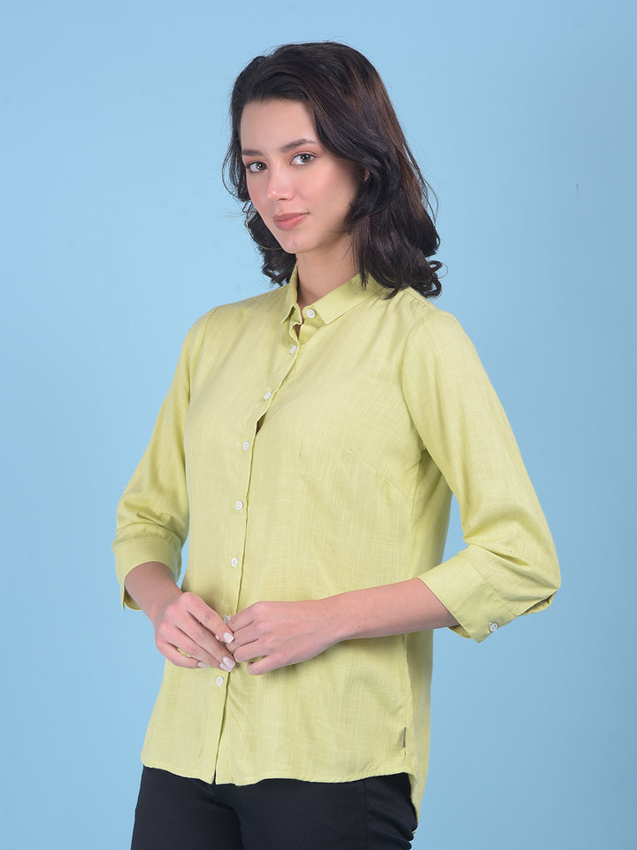 Mustard Shirt-Women Shirts-Crimsoune Club
