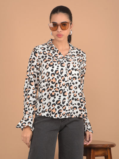 Pink Floral Print Shirt-Women Shirts-Crimsoune Club