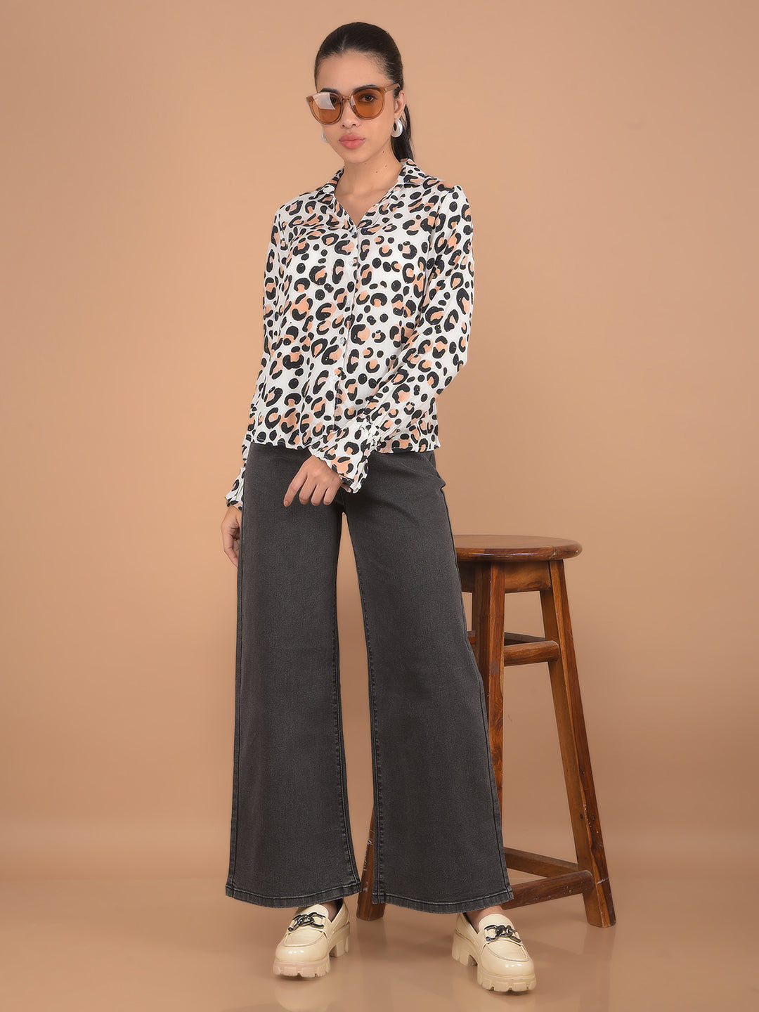 Pink Floral Print Shirt-Women Shirts-Crimsoune Club