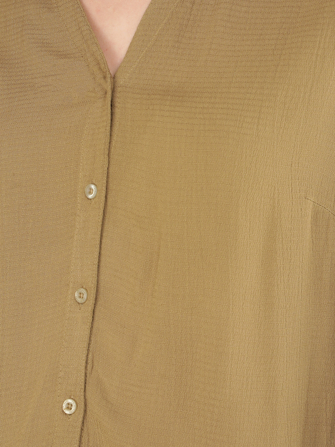 Olive Jacquard Shirt-Women Shirts-Crimsoune Club