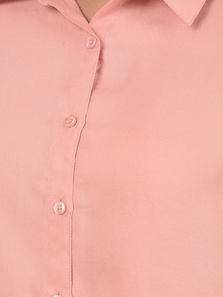 Peach Shirt-Women Shirts-Crimsoune Club