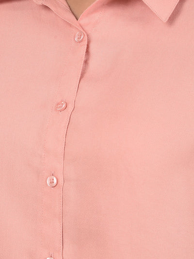 Peach Shirt-Women Shirts-Crimsoune Club