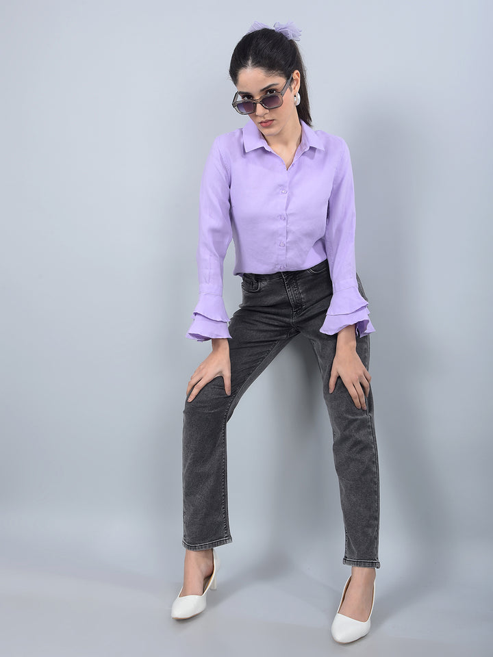 Purple Shirt-Women Shirts-Crimsoune Club