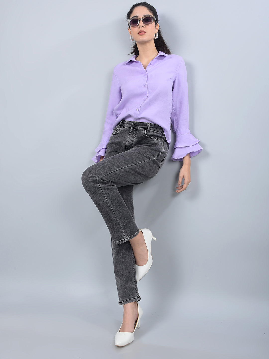 Purple Shirt-Women Shirts-Crimsoune Club