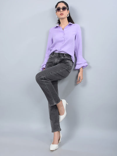 Purple Shirt-Women Shirts-Crimsoune Club