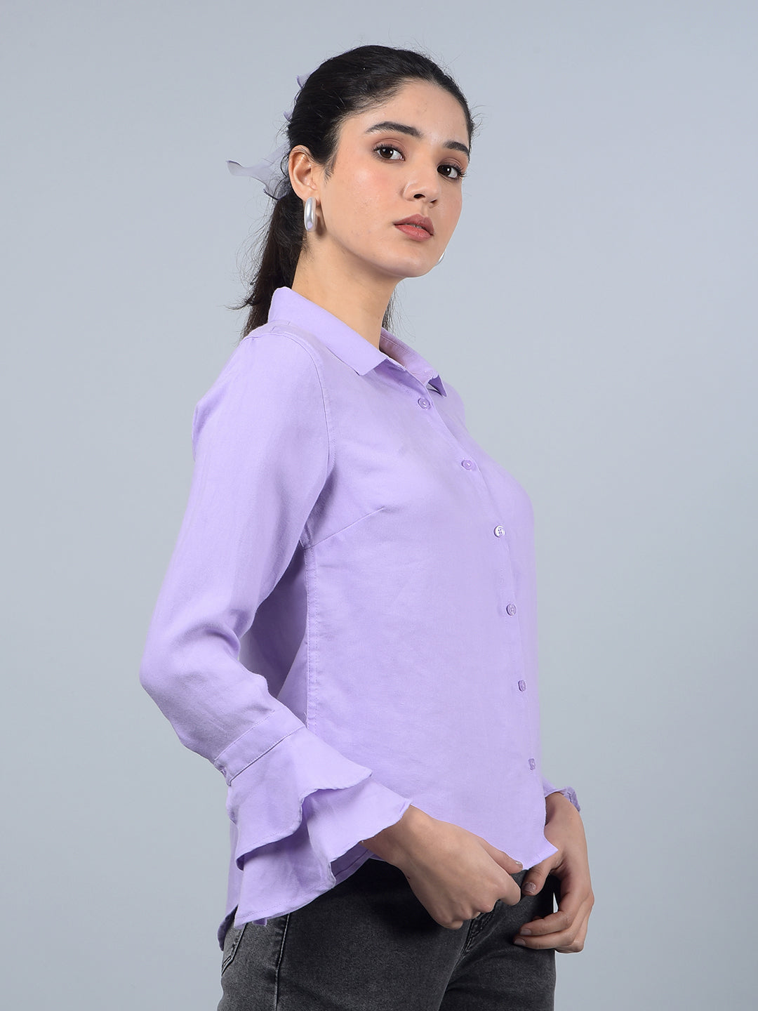 Purple Shirt-Women Shirts-Crimsoune Club