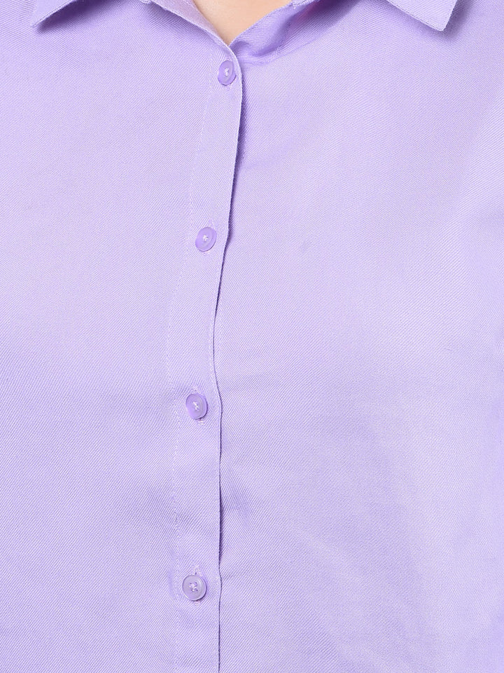 Purple Shirt-Women Shirts-Crimsoune Club