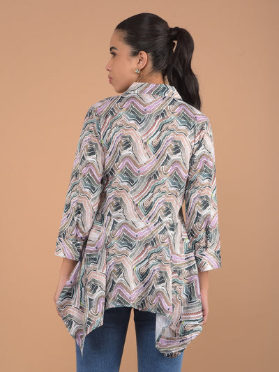 Multi-Color Printed Shirt-Women Shirts-Crimsoune Club