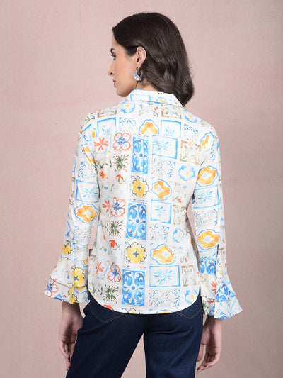 Multi-Color Printed Modal Shirt-Women Shirts-Crimsoune Club