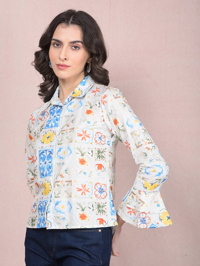 Multi-Color Printed Modal Shirt-Women Shirts-Crimsoune Club