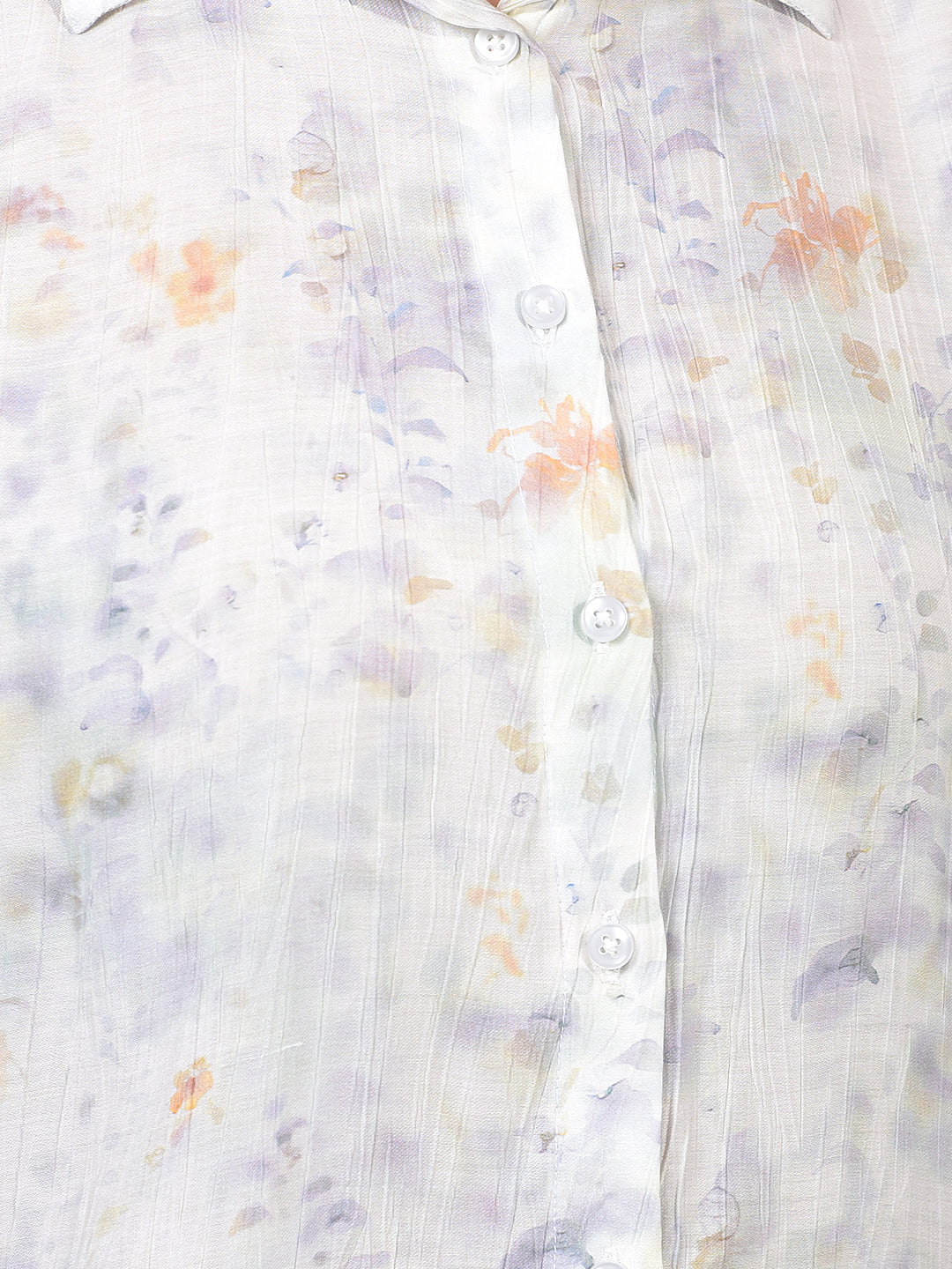 Women's Purple Floral Print Shirt-Women Shirts-Crimsoune Club