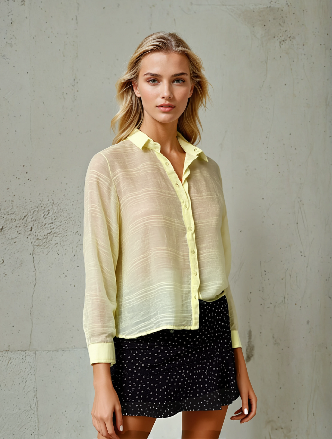 Yellow Checked Shirt-Women Shirts-Crimsoune Club