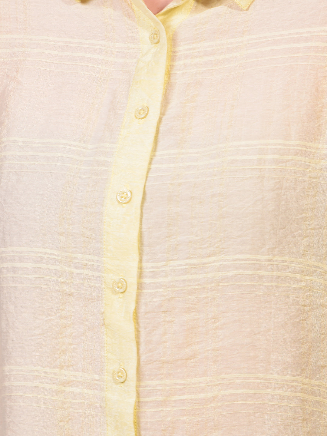 Yellow Checked Shirt-Women Shirts-Crimsoune Club