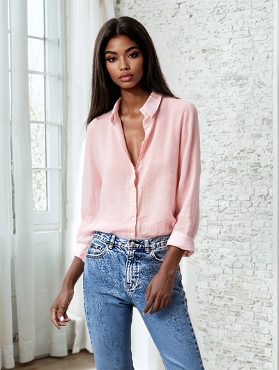 Pink Checked Shirt-Women Shirts-Crimsoune Club