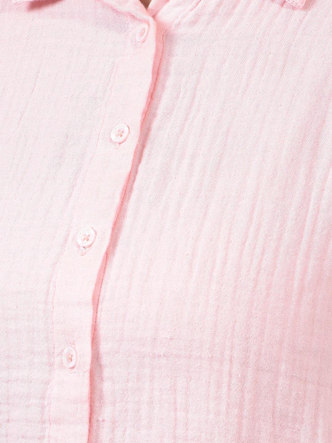 Women's Pink 100% Cotton Shirt-Women Shirts-Crimsoune Club
