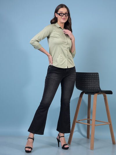 Women's Green Shirt-Women Shirts-Crimsoune Club