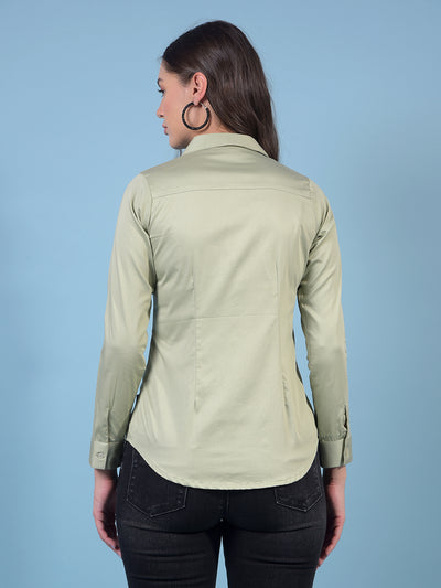 Women's Green Shirt-Women Shirts-Crimsoune Club