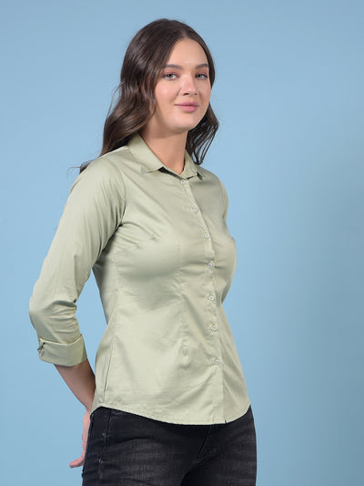Women's Green Shirt-Women Shirts-Crimsoune Club
