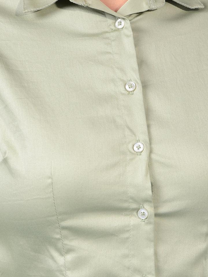 Women's Green Shirt-Women Shirts-Crimsoune Club