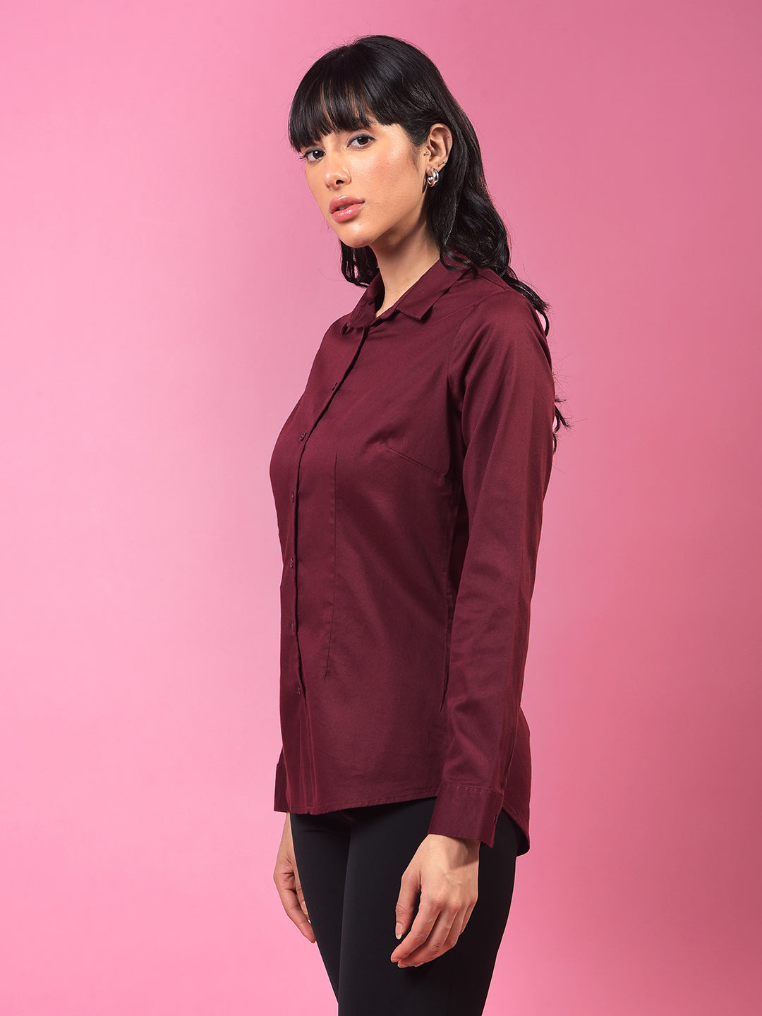 Bold Maroon Shirt– Elevate Your Outdoor Style-Women Shirts-Crimsoune Club