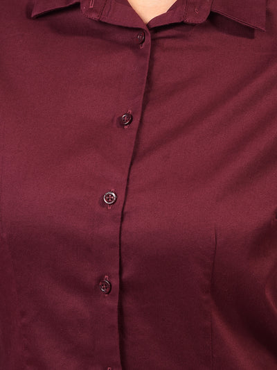 Bold Maroon Shirt– Elevate Your Outdoor Style-Women Shirts-Crimsoune Club