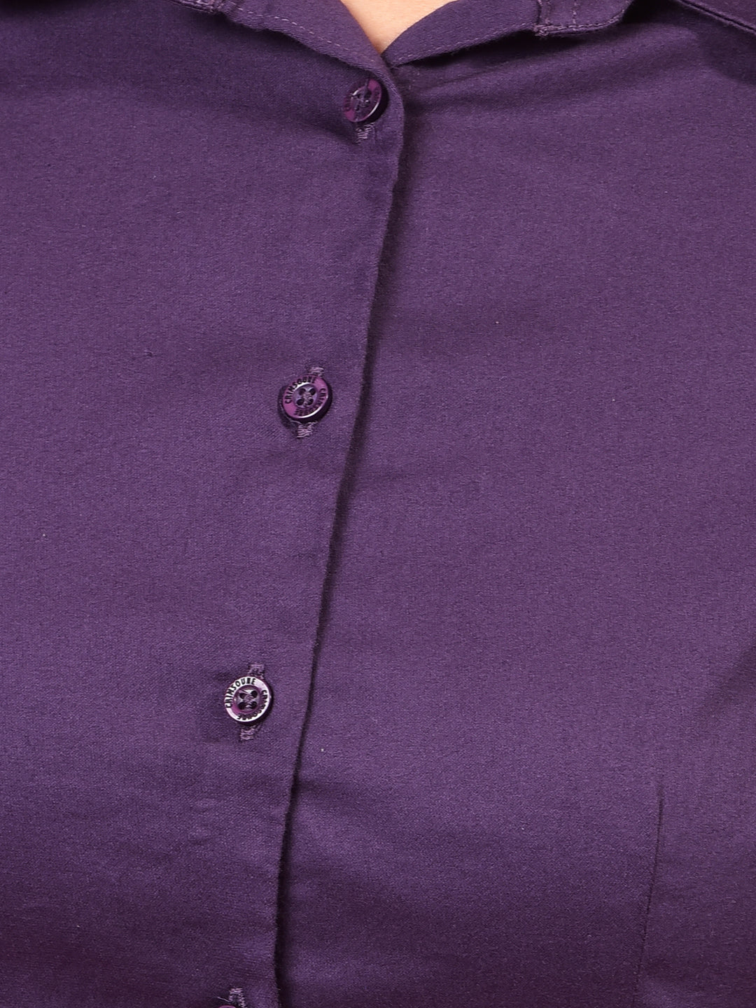 Stunning Deep Purple Shirt – Your Go-To For Effortless Style-Women Shirts-Crimsoune Club