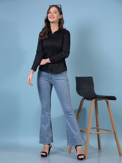 Women's Black Shirt-Women Shirts-Crimsoune Club