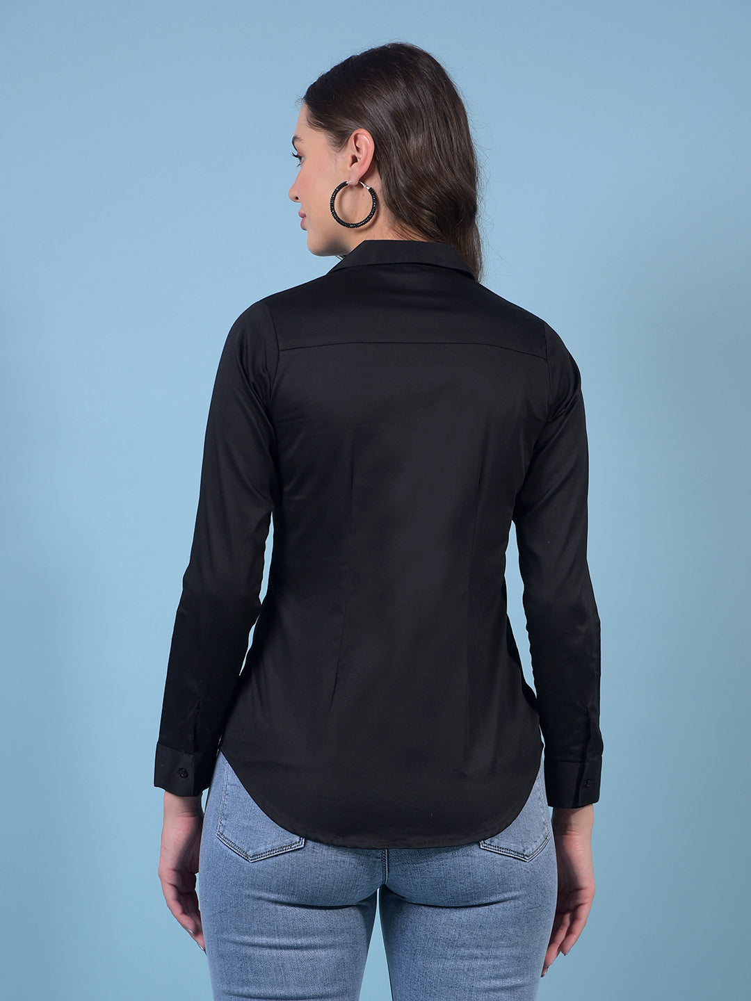Women's Black Shirt-Women Shirts-Crimsoune Club