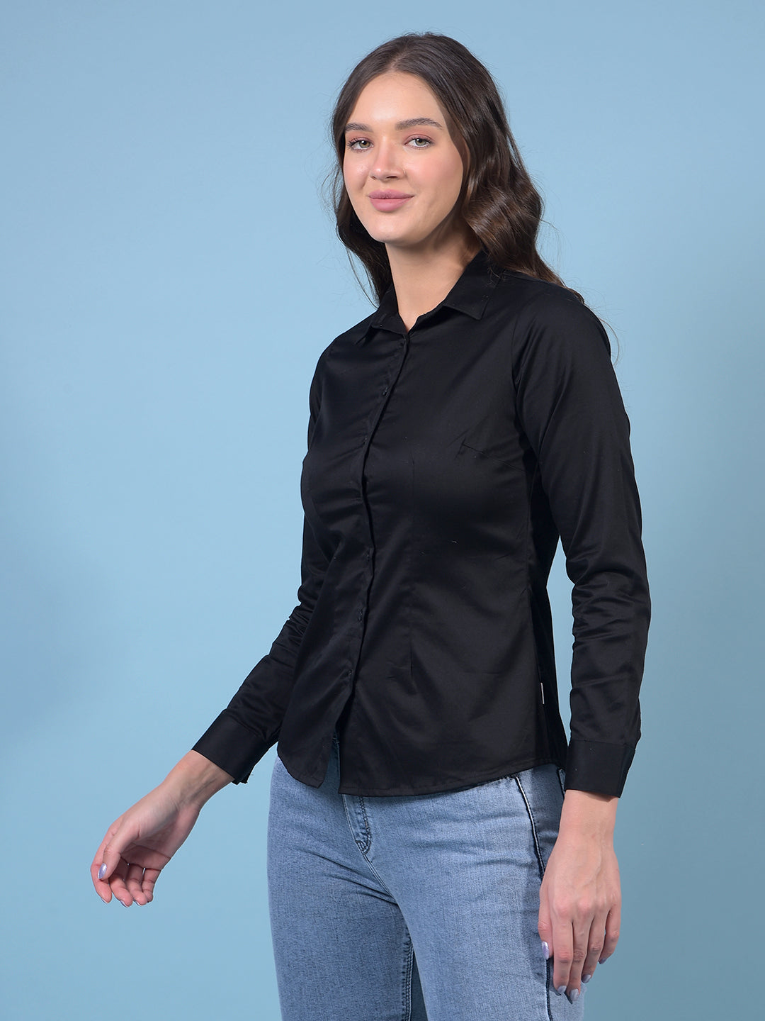 Women's Black Shirt-Women Shirts-Crimsoune Club