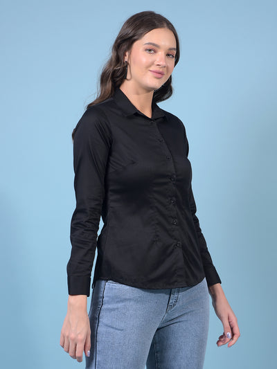 Women's Black Shirt-Women Shirts-Crimsoune Club