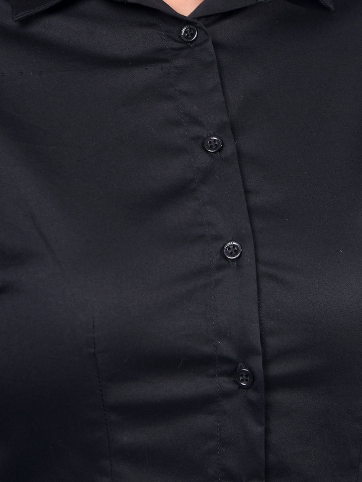 Women's Black Shirt-Women Shirts-Crimsoune Club