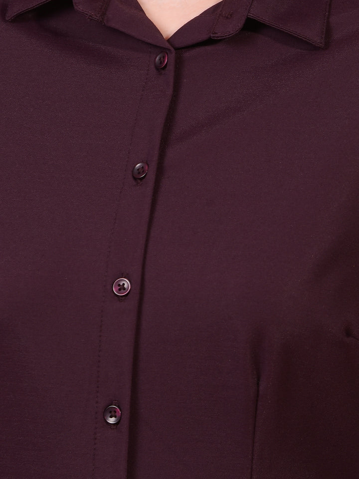 Women's Maroon Shirt-Women Shirts-Crimsoune Club