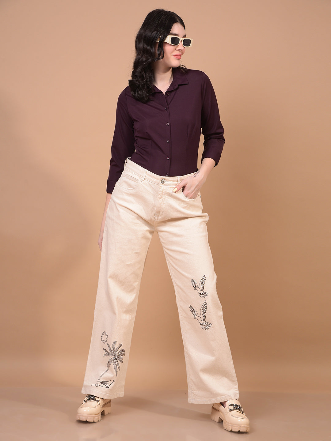 Women's Maroon Shirt-Women Shirts-Crimsoune Club