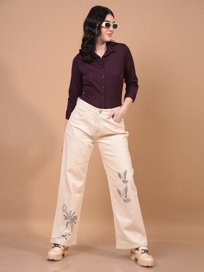 Women's Maroon Shirt-Women Shirts-Crimsoune Club