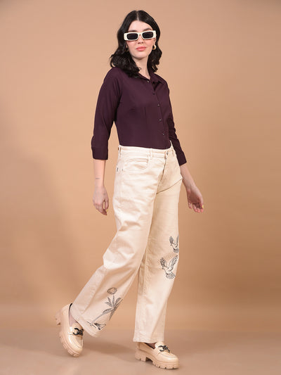 Women's Maroon Shirt-Women Shirts-Crimsoune Club