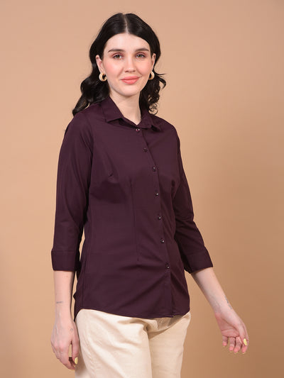 Women's Maroon Shirt-Women Shirts-Crimsoune Club