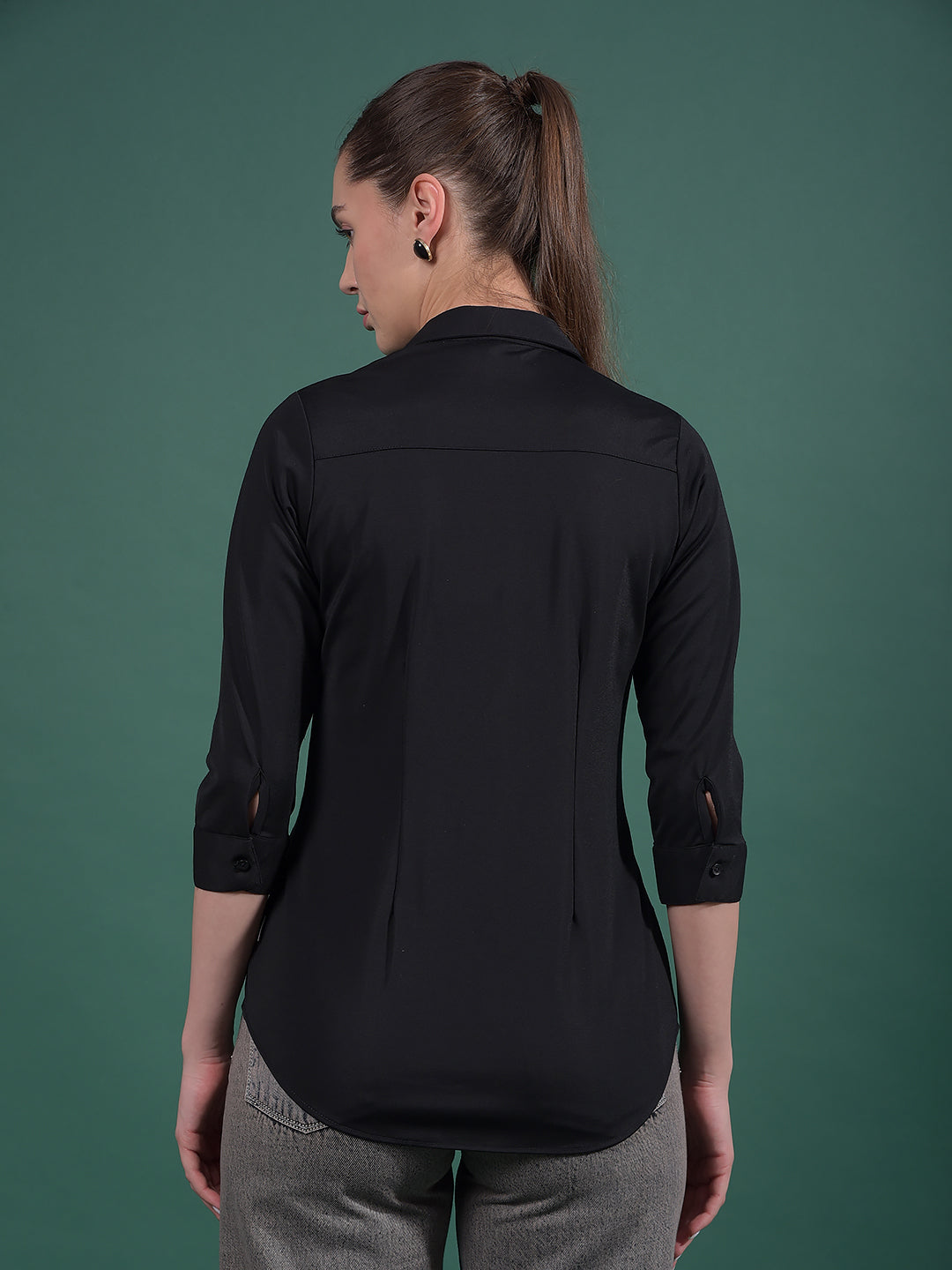 Black Shirt-Women Shirts-Crimsoune Club