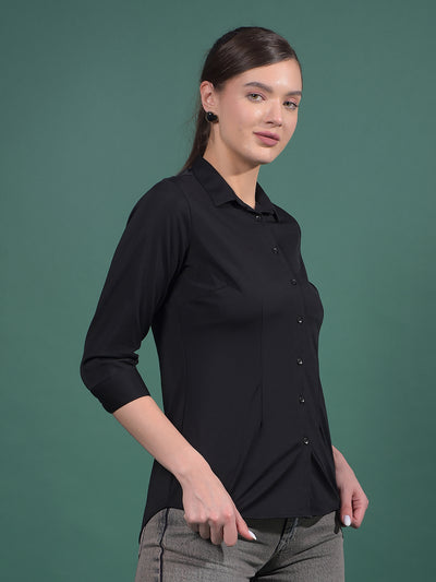 Black Shirt-Women Shirts-Crimsoune Club