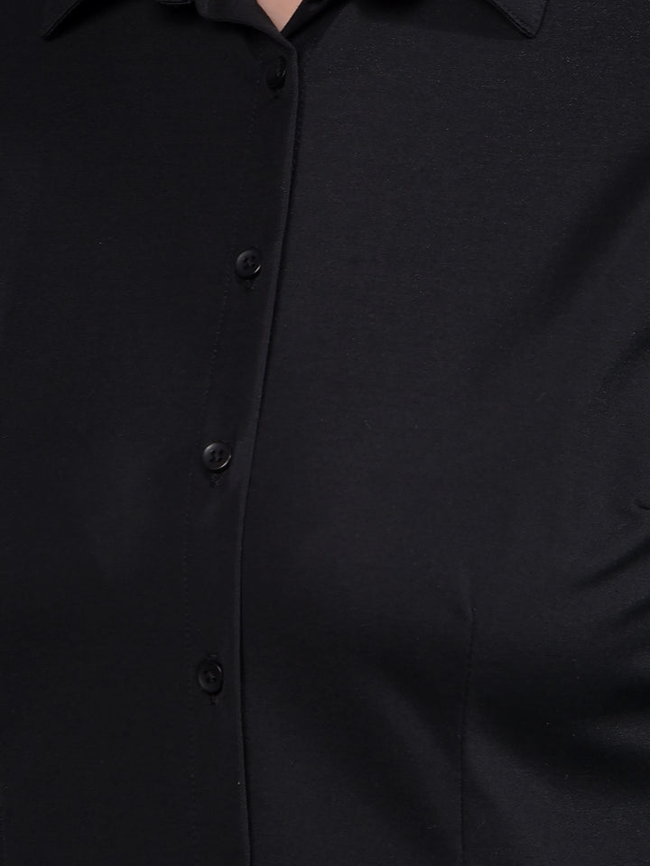 Black Shirt-Women Shirts-Crimsoune Club