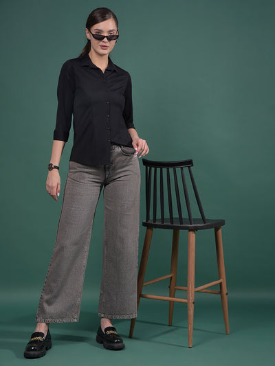 Black Shirt-Women Shirts-Crimsoune Club