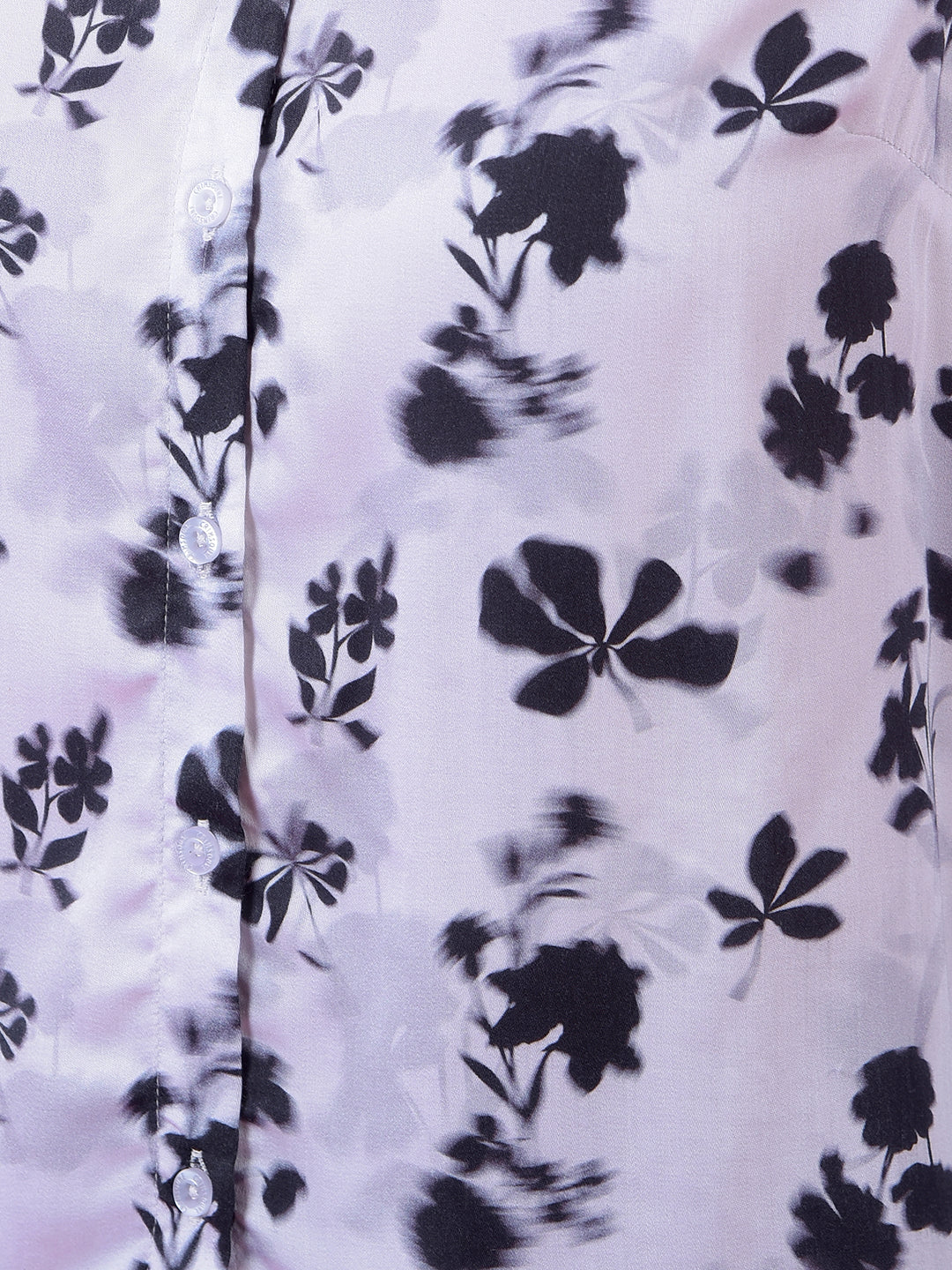 White Floral Print Shirt-Women Shirts-Crimsoune Club