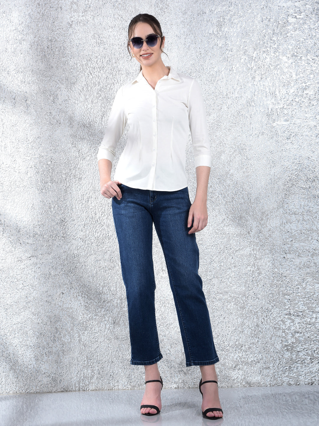 Pearl Tailored Formal Shirt-Women Shirts-Crimsoune Club