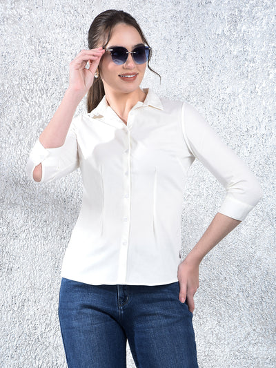 Pearl Tailored Formal Shirt-Women Shirts-Crimsoune Club