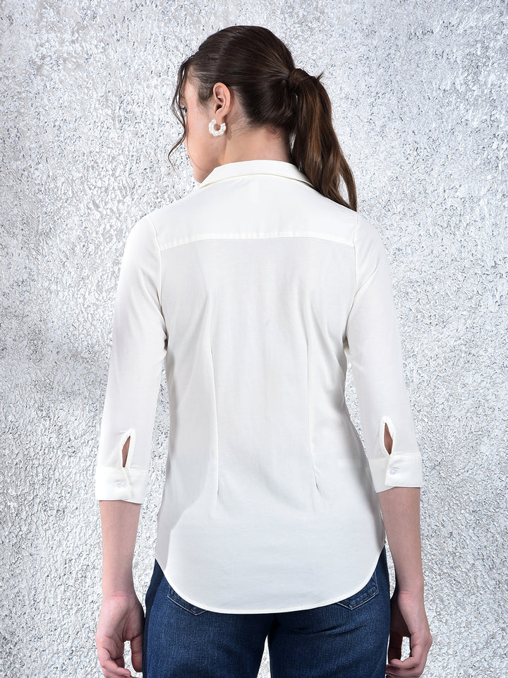 Pearl Tailored Formal Shirt-Women Shirts-Crimsoune Club