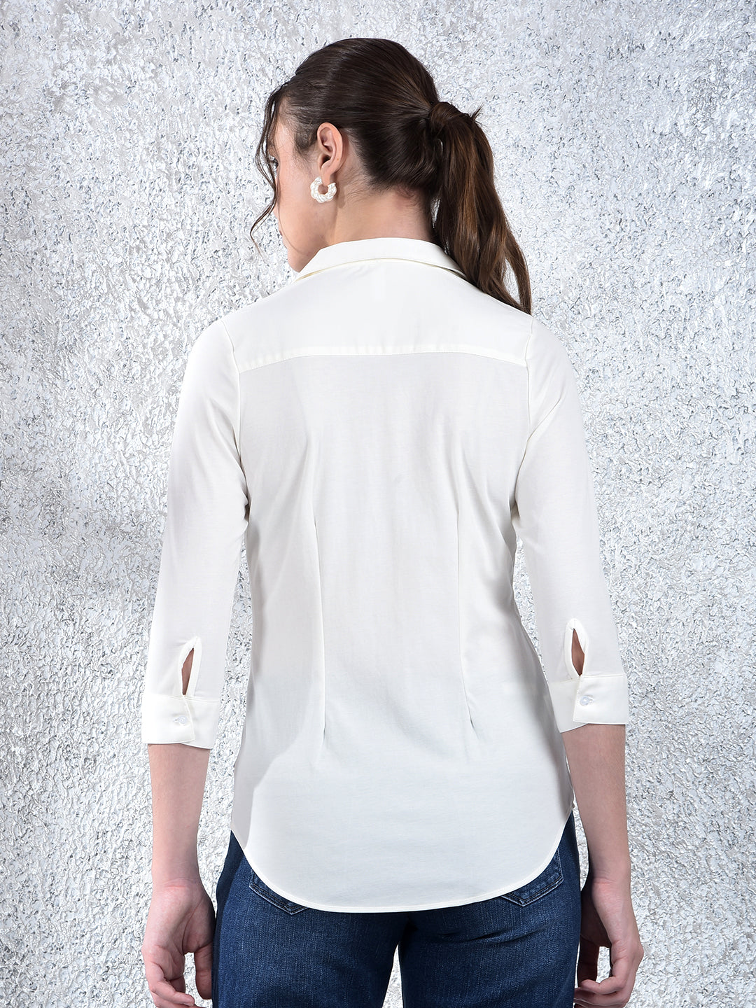 Pearl Tailored Formal Shirt-Women Shirts-Crimsoune Club