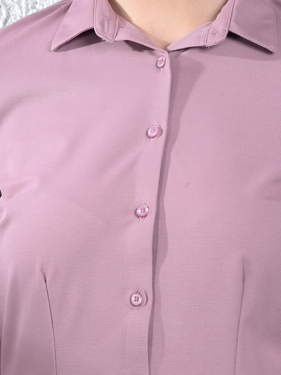 Mauve Grace Tailored Shirt-Women Shirts-Crimsoune Club